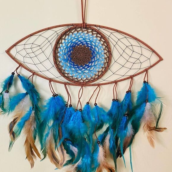 Evil Eye Feather Dream Catcher - Picture 6 of 6